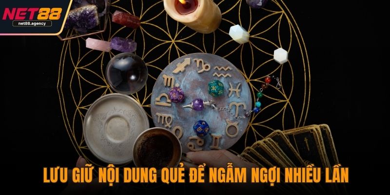 Xin Xăm Tại NET88 - Trải Nghiệm Phong Thủy Tiện Lợi Lưu giữ nội dung quẻ để ngẫm ngợi nhiều lần